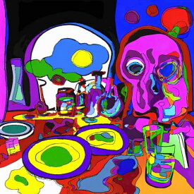 AIアートポスター カナブストラクド「ピカソ的矢なき±超現実」 Kanabstracd オリジナルアート作品 アートポスター アートプリント 壁掛けアート ウォールアート インテリア デジタルアート 現代アート