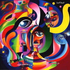 AIアートポスター カナブストラクド「ピカソ的有刺なき超現実」 Kanabstracd オリジナルアート作品 アートポスター アートプリント 壁掛けアート ウォールアート インテリア デジタルアート 現代アート