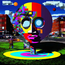 AIアートポスター カナブストラクド「スーラ的弓なき不条理リアリズム」 Kanabstracd オリジナルアート作品 アートポスター アートプリント 壁掛けアート ウォールアート インテリア デジタルアート 現代アート