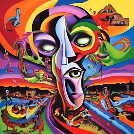 AIアートポスター カナブストラクド「ピカソ的粗い網なき超現実」 Kanabstracd オリジナルアート作品 アートポスター アートプリント 壁掛けアート ウォールアート インテリア デジタルアート 現代アート