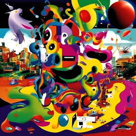 AIアートポスター カナブストラクド「ミロ的有刺なき不条理リアリズム」 Kanabstracd オリジナルアート作品 アートポスター アートプリント 壁掛けアート ウォールアート インテリア デジタルアート 現代アート