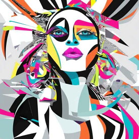 AIアートポスター カナブストラクド「ピカソ・非セザンヌ的…」 Kanabstracd オリジナルアート作品 アートポスター アートプリント 壁掛けアート ウォールアート インテリア デジタルアート 現代アート