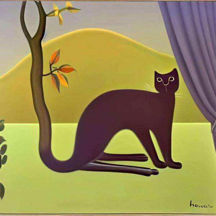 楽天市場】猫アート 近代絵画風 AIアート ポスター 「アンリ・ルソー風 