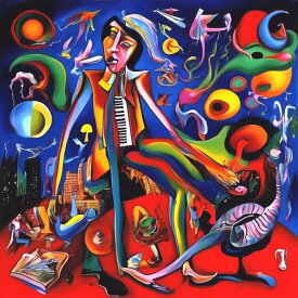 AIアートポスター カナブストラクド「ピカソ的粗い網なき超現実」 Kanabstracd オリジナルアート作品 アートポスター アートプリント 壁掛けアート ウォールアート インテリア デジタルアート 現代アート