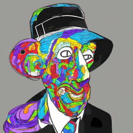 AIアートポスター カナブストラクド「ピカソ的矢なき±超現実」 Kanabstracd オリジナルアート作品 アートポスター アートプリント 壁掛けアート ウォールアート インテリア デジタルアート 現代アート