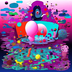 AIアートポスター カナブストラクド「スーラ的弓なき不条理主義」 Kanabstracd オリジナルアート作品 アートポスター アートプリント 壁掛けアート ウォールアート インテリア デジタルアート 現代アート