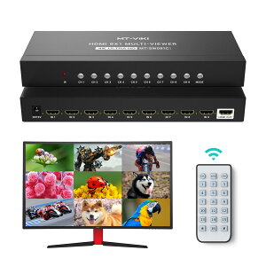 4K 30Hz HDMI �}���`�r���[�A�[ 9x1 ���j�^�[ 9����1�o�� �����\���Ή�