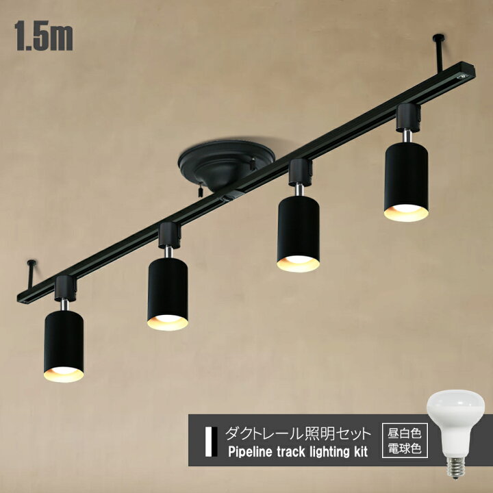 楽天市場】ダクトレールライト 1.5m スポットライト LED電球付き 