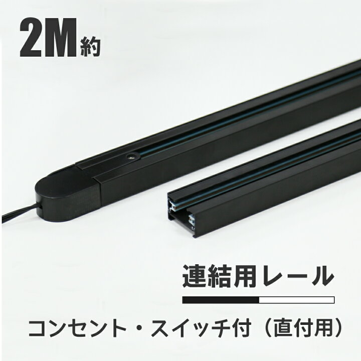 楽天市場】ダクトレール コンセント 2m ライティングレール コンセント 