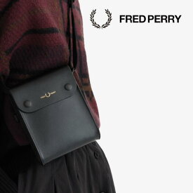 【期間限定 ポイント10倍 】フレッドペリー FRED PERRY バッグ ショルダーバッグ メンズ レディース ユニセックス Burnished Leather Pouch Bag L4331 英国ブランド イングランド レザー BLACK ブラック
