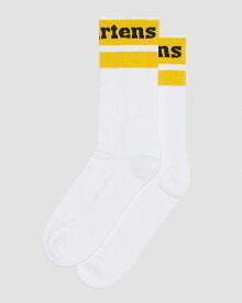 ドクターマーチン Dr.Martens メンズ レディース ユニセックス ATHLETIC LOGO SOCKS AC681700 WHITE+YELLOW ホワイト イエロー 人気 定番