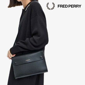 【新作商品 ポイント10倍 】フレッドペリー FRED PERRY バッグ ショルダーバッグ メンズ レディース ユニセックス Burnished Leather Sacoche Bag L4330 英国ブランド イングランド レザー BLACK ブラック