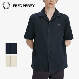 【新作商品 ポイント10倍 】フレッドペリー FRED PERRY メンズ レディース ユニセックス シャツ M7774 Pique Texture Revere Collar Shirt 英国ブランド イングランド OATMEAL NAVY オートミール ネイビー