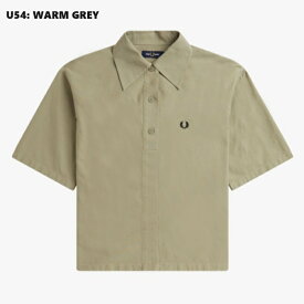【新作商品 ポイント10倍 】フレッドペリー FRED PERRY レディース ユニセックス シャツ G7143 Placket Detail Shirt 英国ブランド イングランド SNOW WHITE WARM GREY スノーホワイト ウォーム グレー