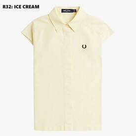 【新作商品 ポイント10倍 】フレッドペリー FRED PERRY レディース ユニセックス シャツ G7144 Sleeveless Shirt 英国ブランド イングランド ICE CREAM DUSTY ROSE PINK アイスクリーム ダスティー ピンク