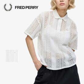 【新作商品 ポイント10倍 】フレッドペリー FRED PERRY レディース ユニセックス ポロシャツ G7134 Lace Polo Shirt 英国ブランド イングランド レース SNOW WHITE BLACK スノーホワイト ブラック