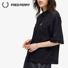 【新作商品 ポイント10倍 】フレッドペリー FRED PERRY レディース ユニセックス シャツ G7139 Sheer Shirt 英国ブランド イングランド シアー BLACK ブラック