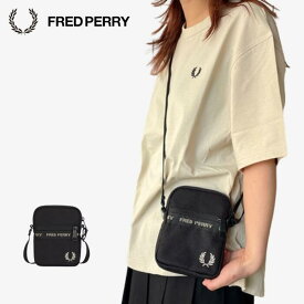 【新作商品 ポイント10倍 】フレッドペリー FRED PERRY バッグ ショルダーバッグ メンズ レディース ユニセックス Fred Perry Taped Side Bag L7299 英国ブランド イングランド BLACK/WARM GREY ブラック