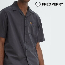 【期間限定 ポイント10倍 】フレッドペリー FRED PERRY オープンカラーシャツ メンズ Lightweight Texture Revere Collar Shirt M7762 MEN'S UNISEX 開襟シャツ おしゃれ FREDPERRY 夏 送料無料 プレゼント グレー
