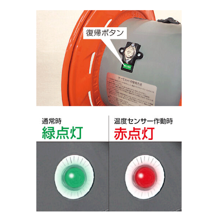 楽天市場】ハタヤ(/A) 三相200Vコードリール接地付コンセント1個のみ逆