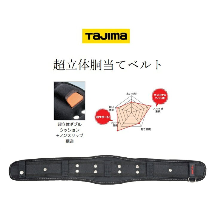 楽天市場 タジマ Tajima 腰当て サポーターベルト Cr700 Cr800 Cr900 超立体胴当てベルトs M Lサイズ 安全帯 墜落制止用器具関連 だてもの