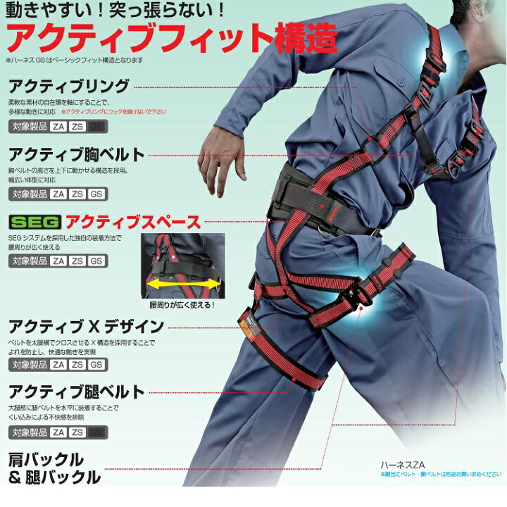 楽天市場】新規格 フルハーネス タジマ TAJIMA 軽量アルミ製SEG 