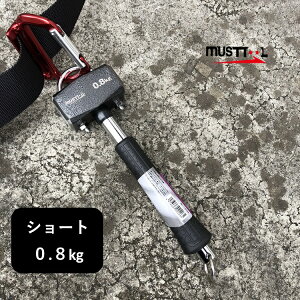【ショートタイプ0.8kg】must tool マストツール 足場ハンマー 02426両口ハンマー カラビナ工具差しに掛けられる イチネンミツトモ