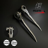 must tool マストツール ラチェットレンチ SRW-1721C/SRW-1924C ショート八角グリップ総磨きラチェットレ…