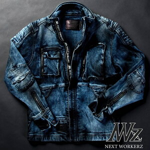 y2023NVFzNEXT WORKERZ lNXg[J[Y [NEFA NWZ DENIM JACKET fjWPbgCHMICAL BLUE P~Ju[ NWZ ƕ