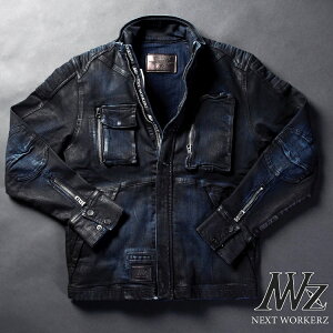 y2023NzNEXT WORKERZ lNXg[J[Y [NEFA NWZ DENIM JACKET fjWPbgCOATED NAVY R[ebhlCr[ NWZ ƕ