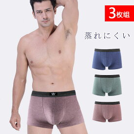 メンズ まとめ買い 3枚セット アンダーウェア 男性パンツ メンズ下着 ボクサーパンツ 透け感 高級感 蒸れにくい 伸縮性 男性ショーツ 3D