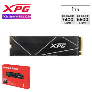 �G�C�f�[�^ XPG SSD GAMMIX S70 BLADE 1TB PCIe Gen4x4 M.2 2280 �ő�Ǎ����x7400MB/�b �ő�7400MB�b �ǂݍ���6800MB�b �A���~�q�[�g�V���N ���M�݌v SLC�L���b�V�� DRAM�L���b�V�� NVMe1.4�Ή� AES256�Í��� RAID�G���W