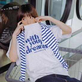 送料無料 DAYLIFE DREAM HALF SWEAT SHIRT (2 COLOR) Tシャツ 半袖 春夏 カットソー ロゴTシャツ 韓国ブランド 韓国ファッション