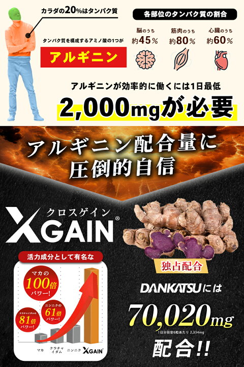 楽天市場】【公式】ダンカツ DANKATSU マカの100倍 男精力 駆動特化 