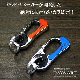 OMUDA カラビナ キーホルダー メンズ レディース ユニセックス ロック機能付き ストラップ ブラス キーリング キーホルダー クラフトパーツ ブルー レッド 【ギフト】 【あす楽】