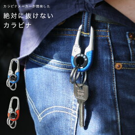 OMUDA カラビナ キーホルダー メンズ レディース ユニセックス ロック機能付き ストラップ ブラス キーリング キーホルダー クラフトパーツ ブルー レッド 【 ギフト】 【あす楽】