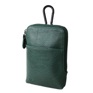 【最大2000円OFFクーポン】 レザーポーチ スマホケース シガレットケース メンズ レディース ユニセックス 本革 ベジタブルタンニン鞣し カラビナ付き 小物入れ マルチポーチ キーホルダー