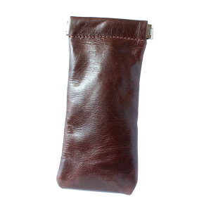 【メール便送料無料】 バネ口 メガネケース メンズ レディース ユニセックス 本革 眼鏡ケース 眼鏡入れ メガネ収納 ハンドメイド ブラック ブラウン ダークブラウン グリーン レッド ネイビ