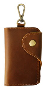 【訳あり】【売り切り】【メール送料無料】 キーケース メンズ レディース ユニセックス 本革 オイルレザー カードケース バネフック キーリング