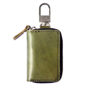 栃木レザー スマートキーケース ラウンドファスナー メンズ レディース ユニセックス 本革 タンニンレザー 革小物 日本製 キーカバー キーホルダー 【 ギフト】