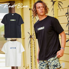 ＼ポイントUP！27(月)AM2時まで／【送料無料】 RadBlue ラッドブルー OE天竺 半袖メンズTシャツ CAMO カモフラ 迷彩柄 Tシャツ メンズ 半袖シャツ ブラック ホワイト S M L XL rad-ts003