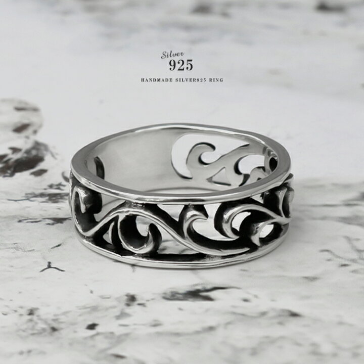 楽天市場】リング メンズ シルバー アラベスク 民族柄 ネイティブ  