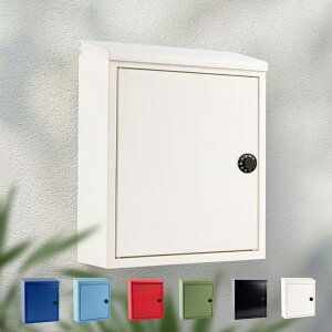 日本製 メールボックス mailbox 郵便受け ポスト 大型 壁掛け 約W345XH415×D140mmスタイリッシュポスト 屋外 玄関 大容量 新聞 壁掛 郵便ポスト レッド ダイヤル錠 壁付け おしゃれ POST 玄関 gs-pl-mail