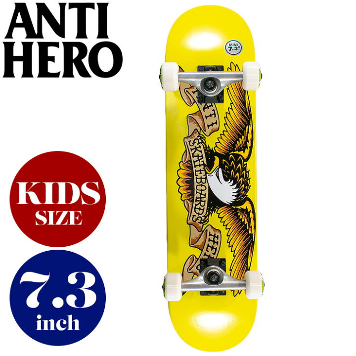 楽天市場】ANTIHERO アンタイヒーロー キッズ ジュニア スケートボード 