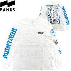 バンクス メンズ ロンT カットソー ブランドロゴ バックプリント サーフブランド 袖プリント Tシャツ BANKS ALTS0099