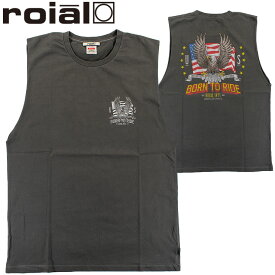 ROIAL カットオフTシャツ メンズ バンドTシャツ タンクトップ バックプリント ハーレー サーフブランド ロイアル R241MTT02
