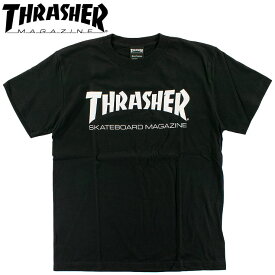 スラッシャー Tシャツ スケーター ファッション tee マグロゴ MAG LOGO THRASHER TH8101 BLKWHT