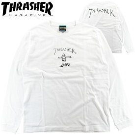 THRASHER スラッシャー メンズ ロンT ゴンズ 手書き ロングスリーブTシャツ スケートボード スケボー TH8328