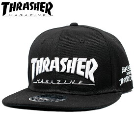 スラッシャー キャップ 定番ロゴ 帽子 CAP スラッシャーマガジン ロゴ 立体刺繍 スナップバック THRASHER THR-C03