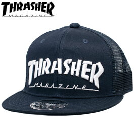 スラッシャー メッシュキャップ ロゴ刺繍 帽子 CAP スラッシャーマガジン ロゴ 立体刺繍 スナップバック THRASHER THR-C04
